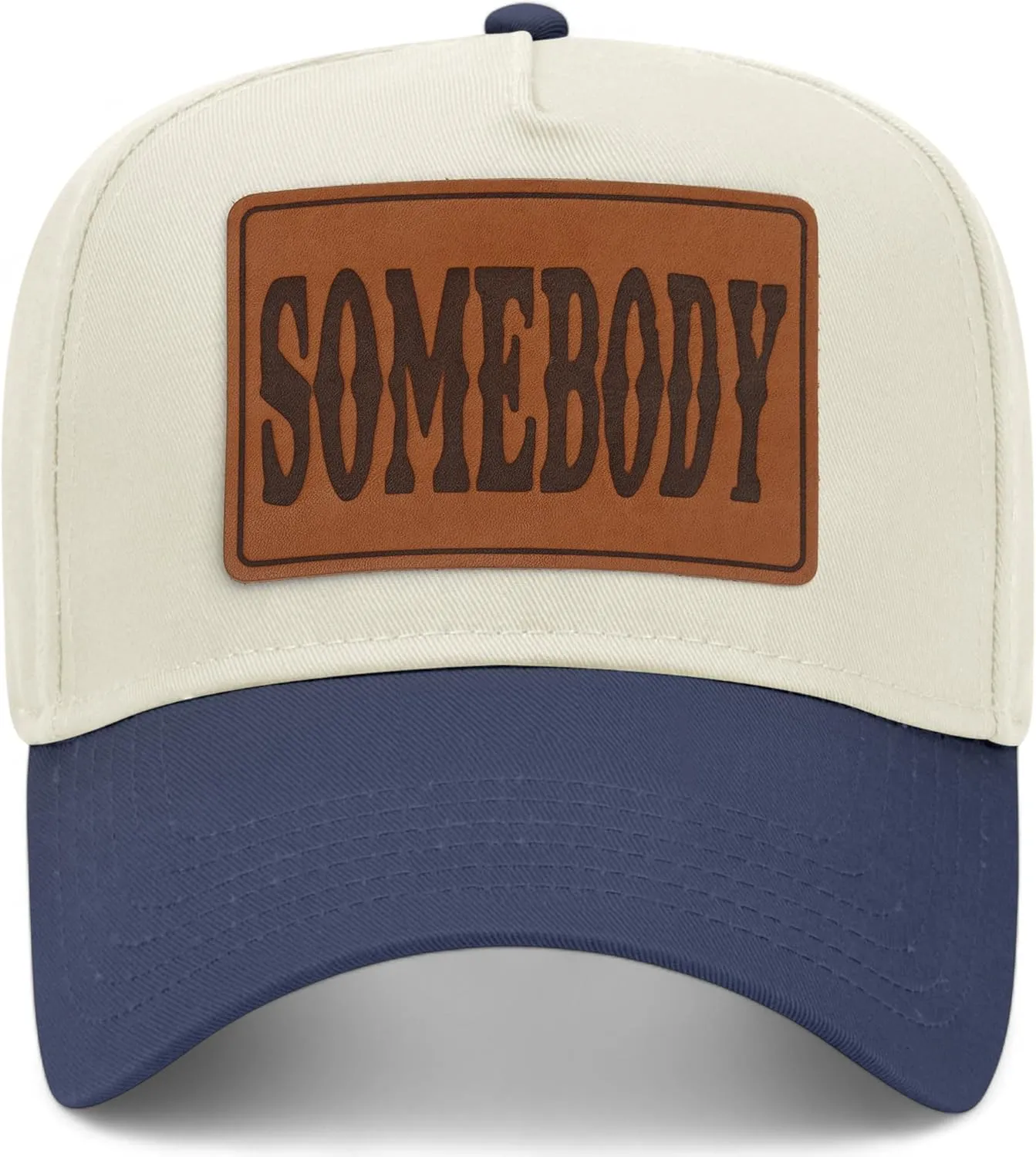 Somebody's Problem Leather Patch Vintage Trucker Hats (2 Pack) | Premium Snapback Baseball Hats for Men & Women