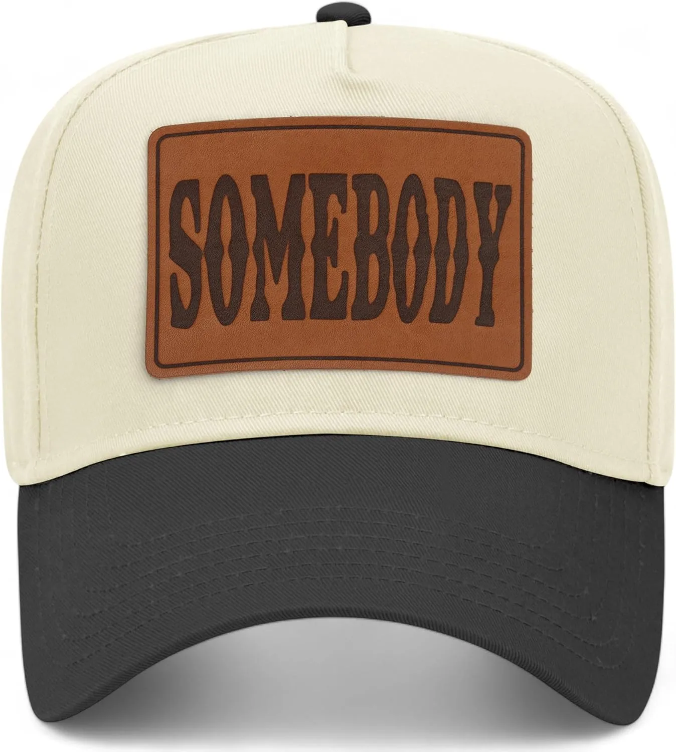 Somebody's Problem Leather Patch Vintage Trucker Hats (2 Pack) | Premium Snapback Baseball Hats for Men & Women