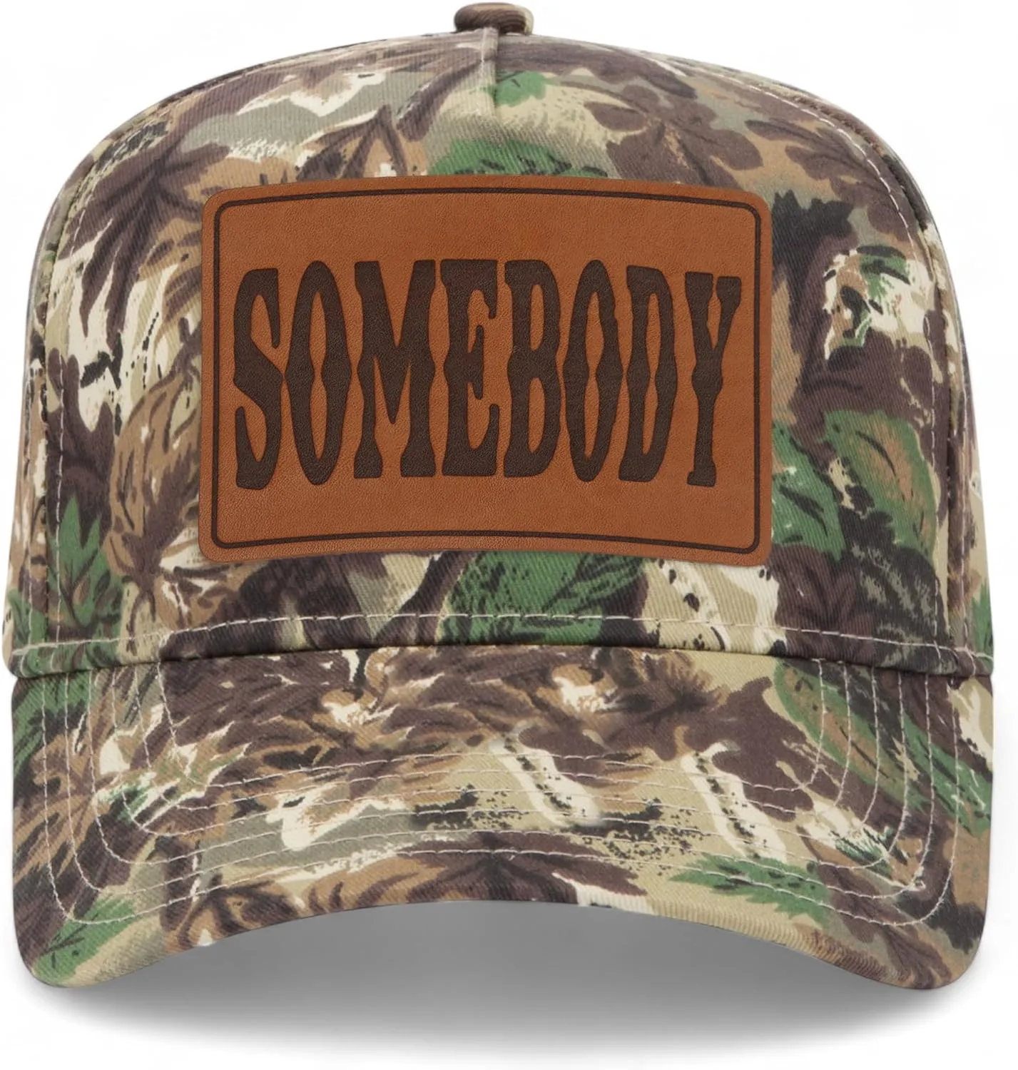 Somebody's Problem Leather Patch Vintage Trucker Hats (2 Pack) | Premium Snapback Baseball Hats for Men & Women