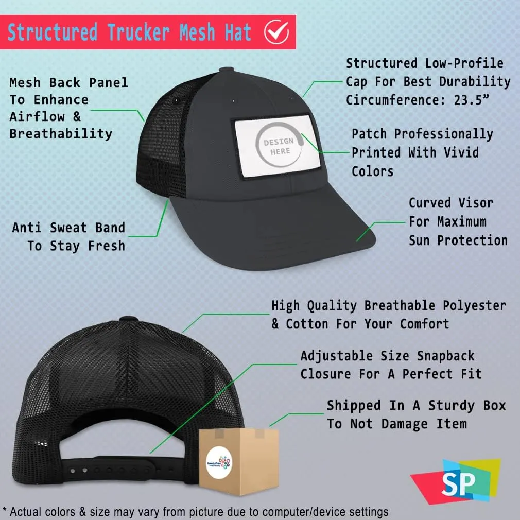 Speedy Pros Patch Hat Printed Leather Background Abraham Lincoln President Style A Cotton Trucker Baseball Cap