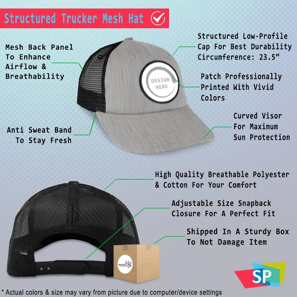 Speedy Pros Patch Hat Printed Leather Background Abraham Lincoln President Style A Cotton Trucker Baseball Cap