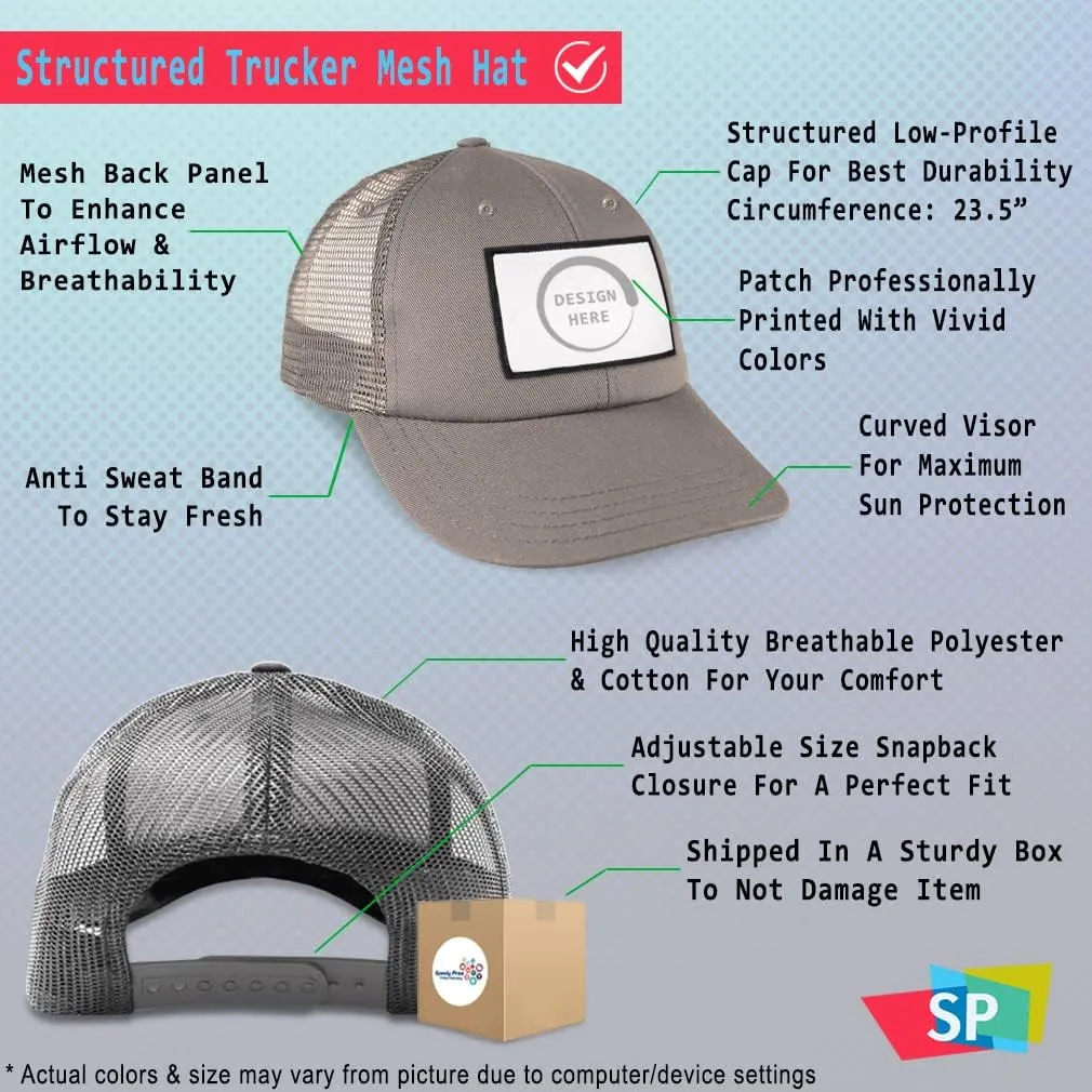 Speedy Pros Patch Hat Printed Leather Background Abraham Lincoln President Style A Cotton Trucker Baseball Cap