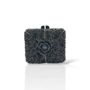 Square Rose Flower Clutch