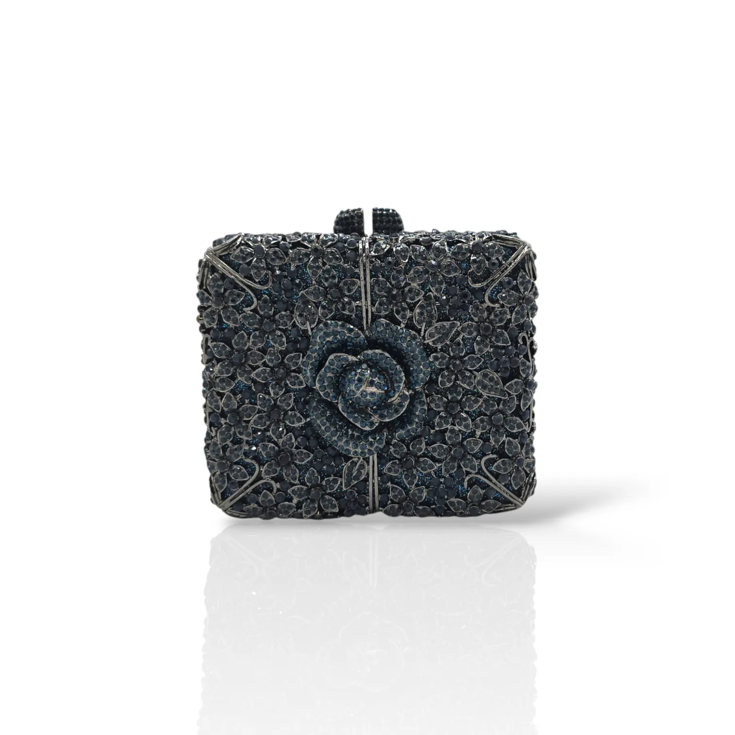 Square Rose Flower Clutch