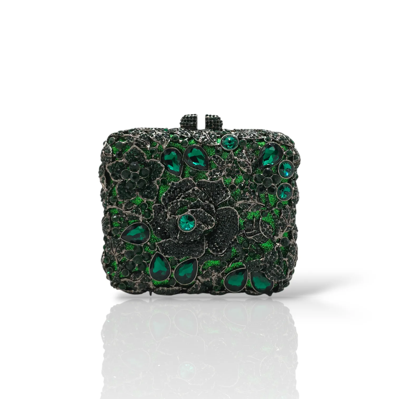 Square shape Rose Flower Clutch