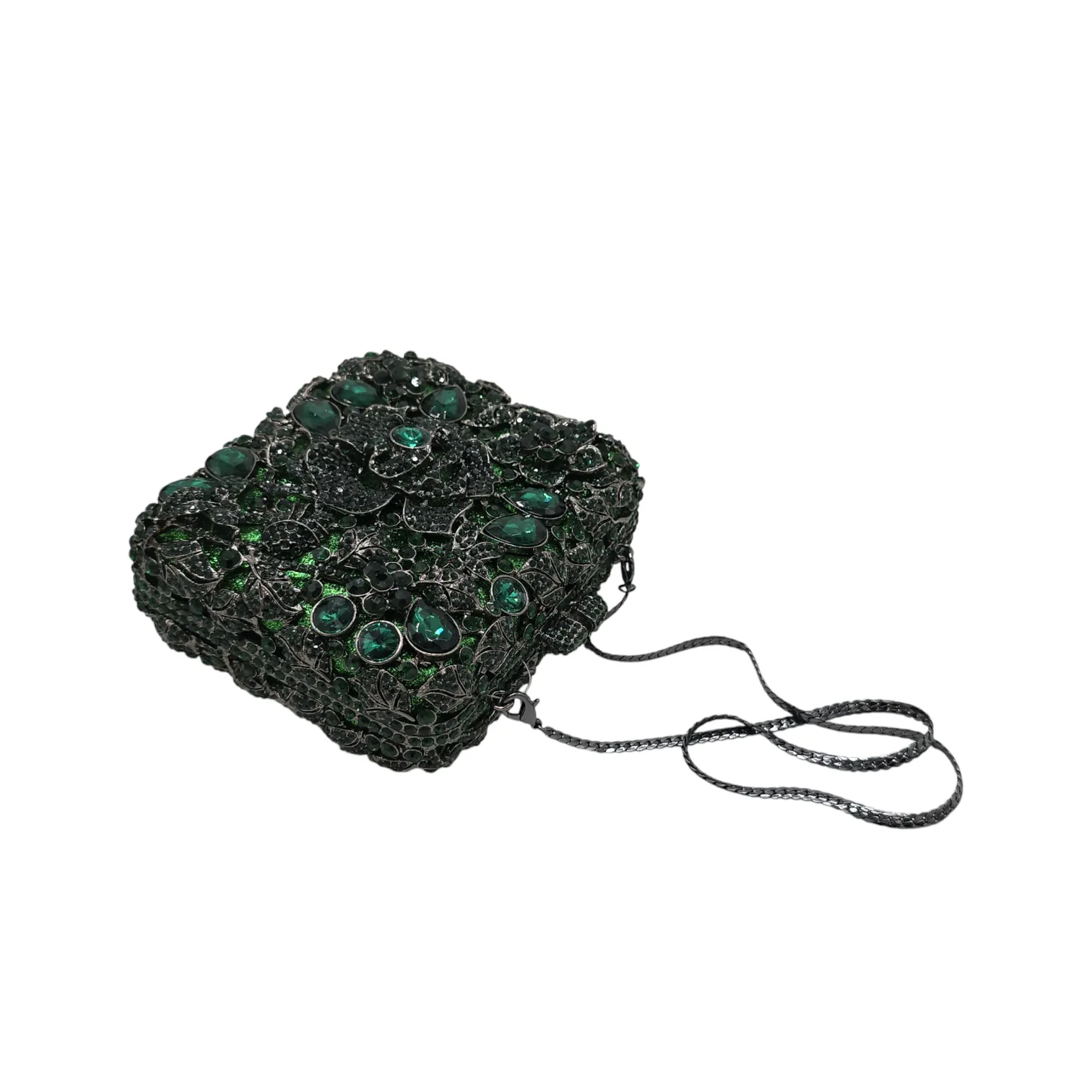 Square shape Rose Flower Clutch