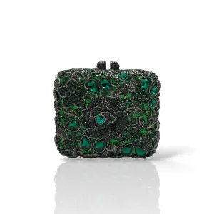 Square shape Rose Flower Clutch