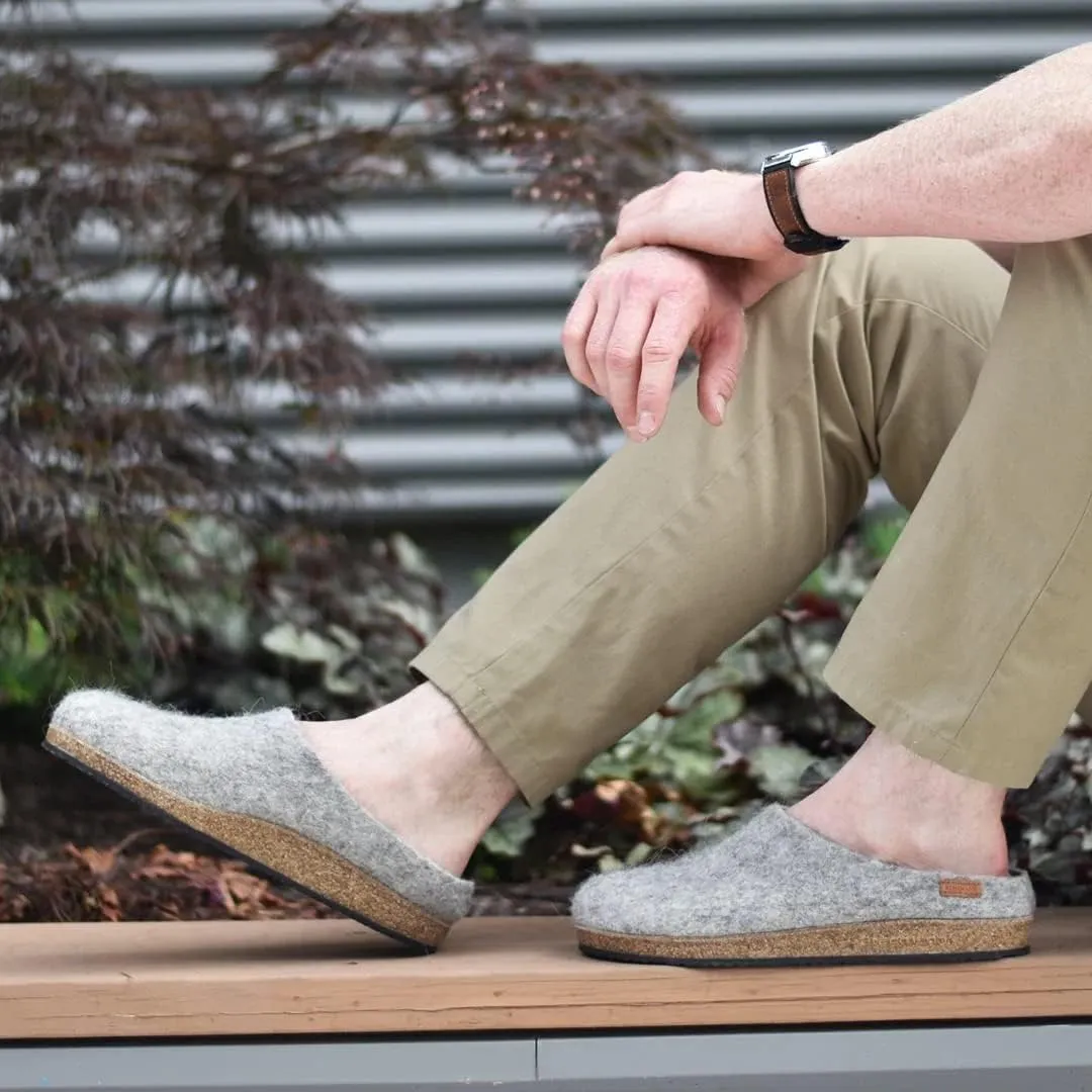Stegmann Mens Eco Clog - Sustainable Wool with Cork Sole
