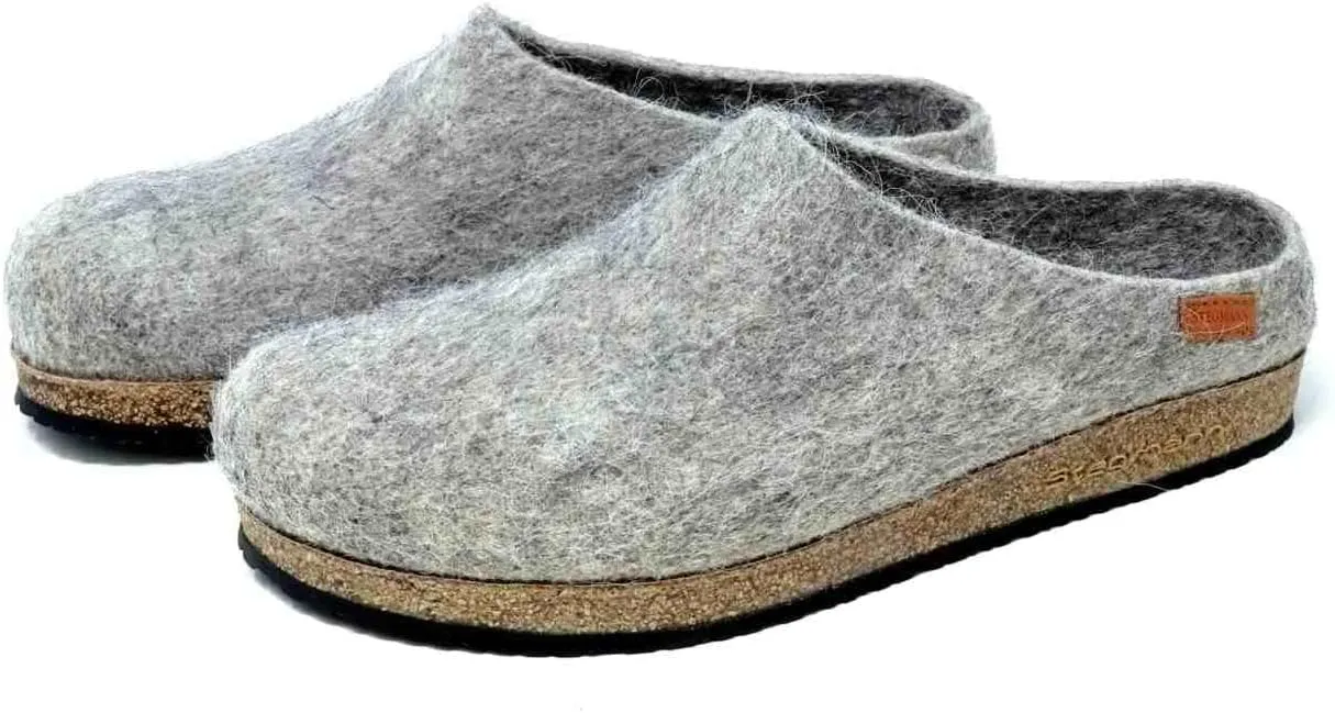 Stegmann Mens Eco Clog - Sustainable Wool with Cork Sole