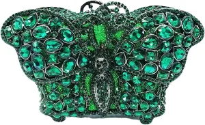 Stylish Women Butterfly Evening Bag Insect Diamond Clutch Chic Rhinestone Purse Luxury Stone Bag for Prom Party