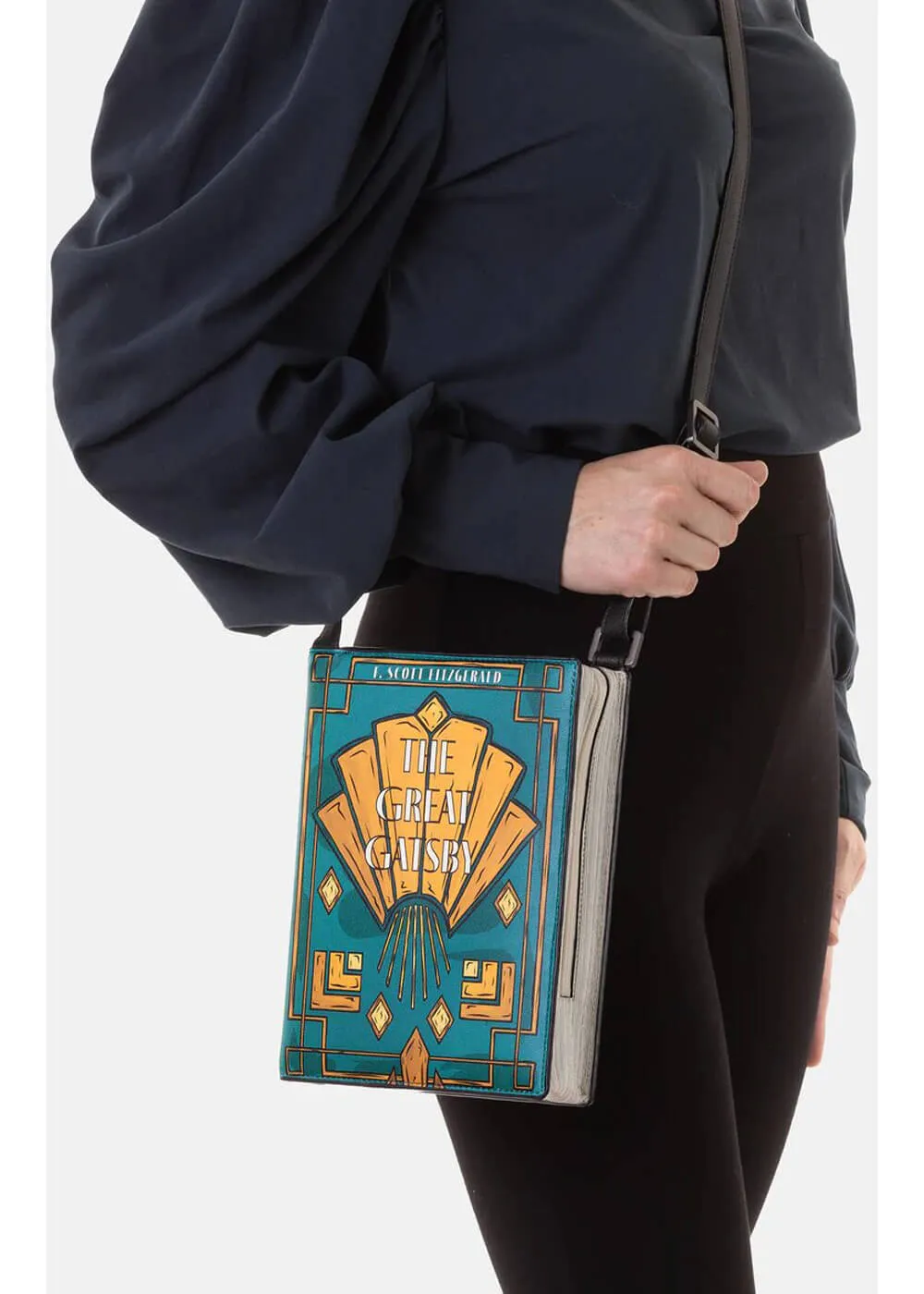 Succubus Bags Books Great Gatsby Vegan Schoudertas Zwart