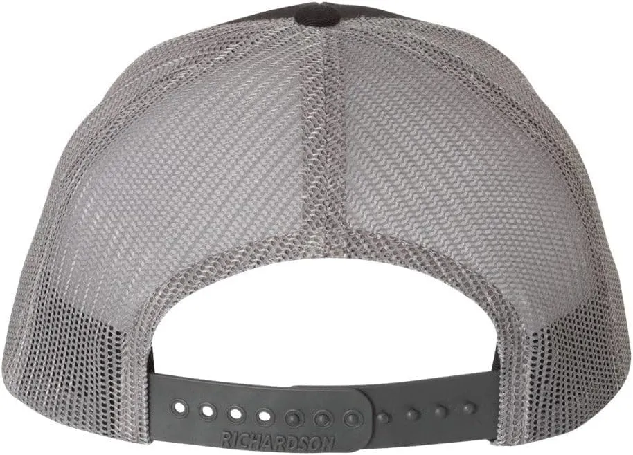 TeesAndTankYou The Grill Father Mesh Back Trucker Cap Engraved Faux-Leather Patch Adjustable Hat
