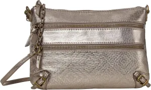 The Sak Ramona 3-Zip Clutch Pyrite Metallic One Size