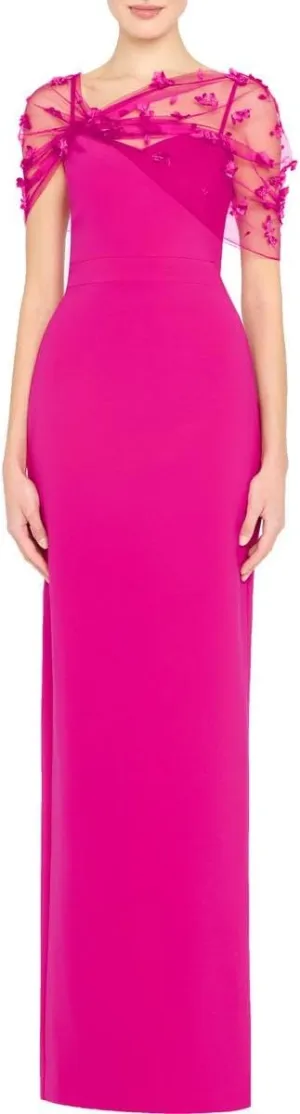 THEIA Womens Sophia Beaded Evening Dress Pink 12