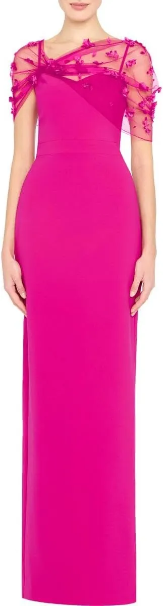 THEIA Womens Sophia Beaded Evening Dress Pink 2