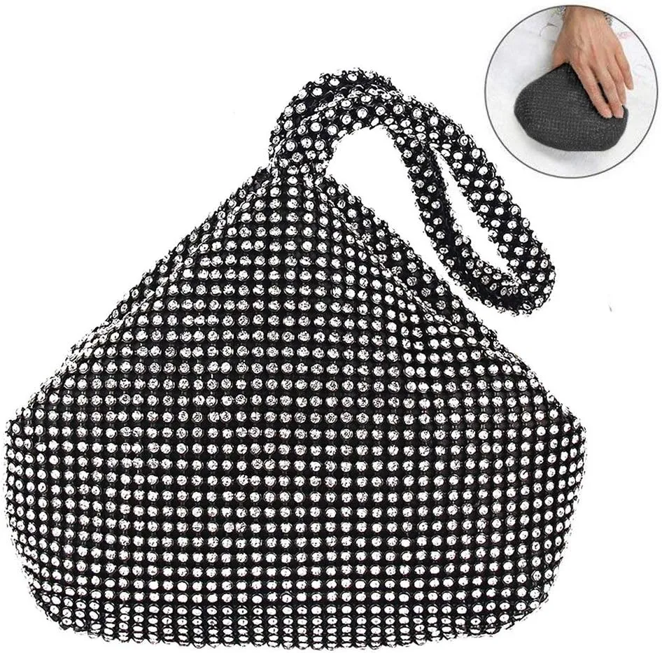 TOPCHANCES Women's Triangle Bling Clutch Purses and Handbags, Rhinestone Evening Bags and Clutches for Women Gilrs