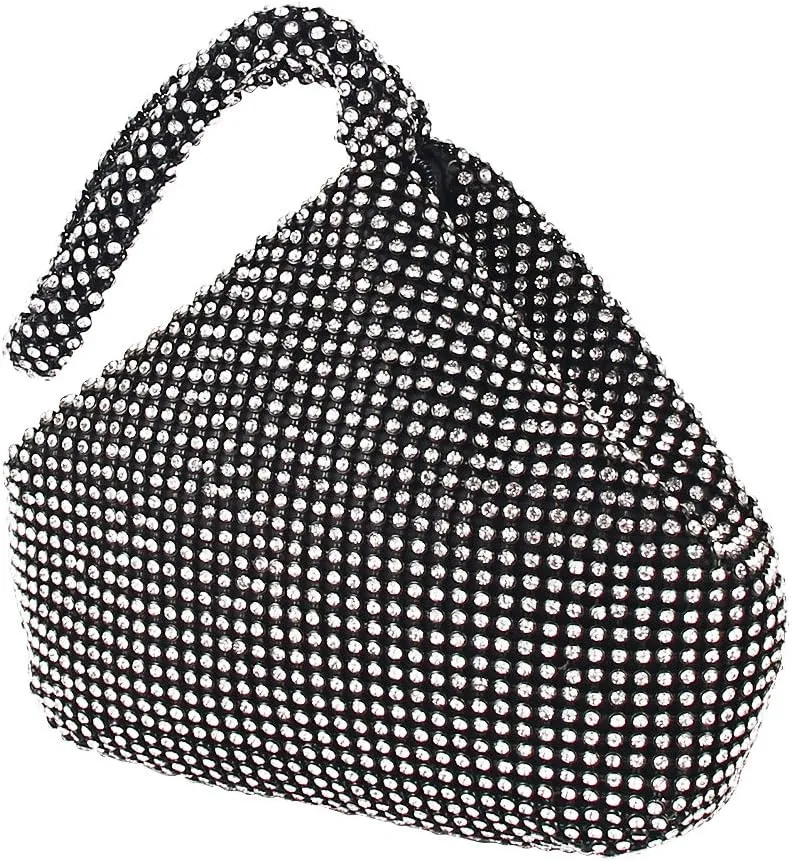 TOPCHANCES Women's Triangle Bling Clutch Purses and Handbags, Rhinestone Evening Bags and Clutches for Women Gilrs