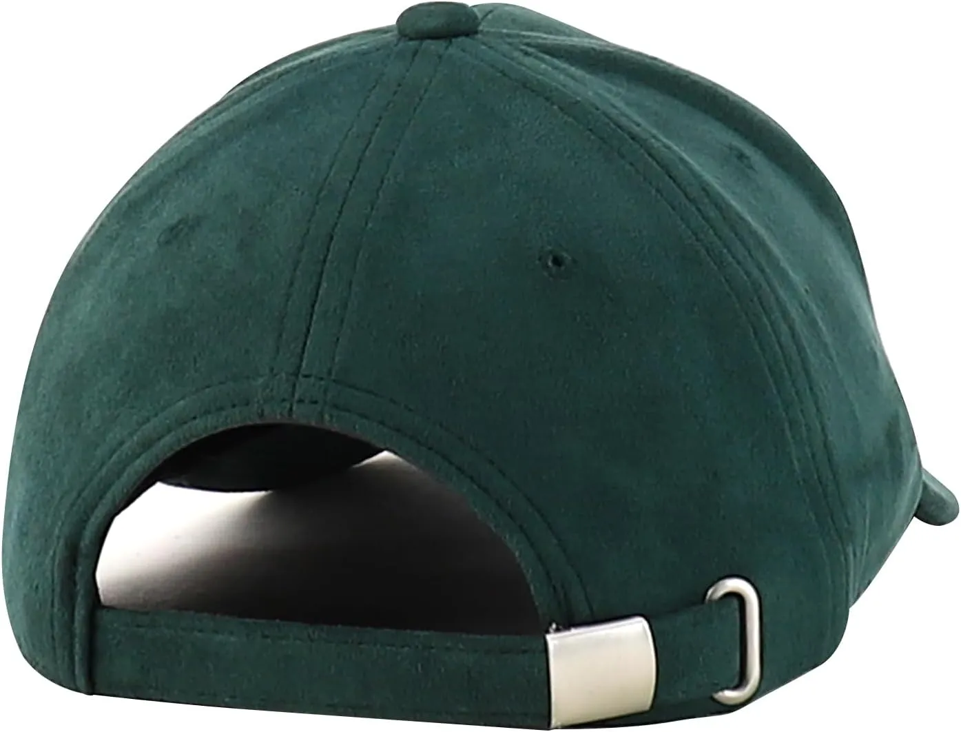 Trendy Apparel Shop Plain Faux Suede Leather Adjustable Structured Baseball Cap