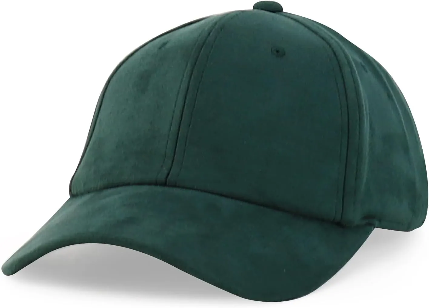 Trendy Apparel Shop Plain Faux Suede Leather Adjustable Structured Baseball Cap