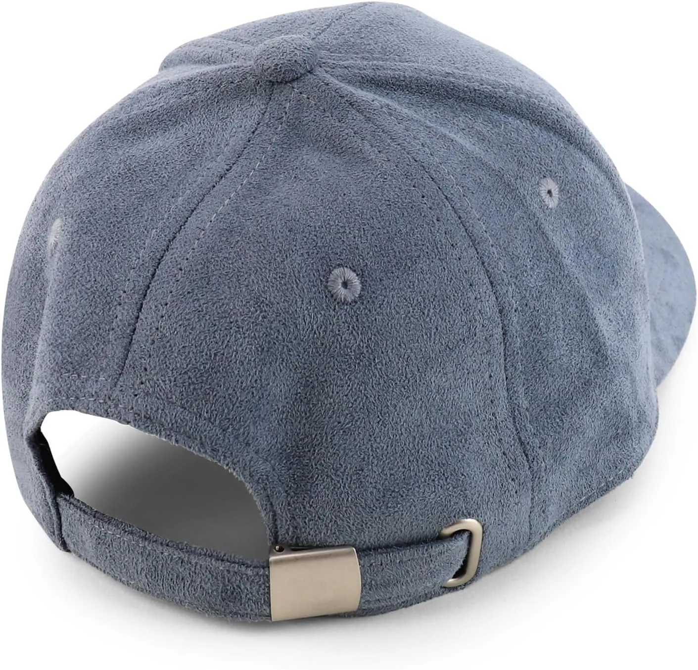 Trendy Apparel Shop Plain Faux Suede Leather Adjustable Structured Baseball Cap