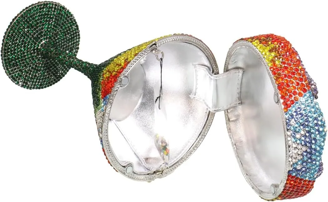 UMREN Cocktail Goblet Rhinestone Clutch for Women Unique Crystal Evening Bag Diamond Purse Wedding Party Prom Handbag