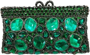 UMREN Luxury Women Crystal Purse Rhinestone Evening Clutch Bag Sparly Diamonds Handbag Wedding Bridal Shoulder Purse Bag
