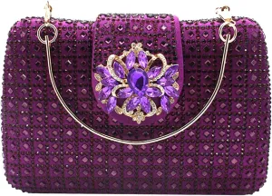 UMREN Sparkly Rhinestone Evening Clutch Purses for Women Crystal Clutch Diamond Handbag Wedding Party Shoulder Crossbody Bag