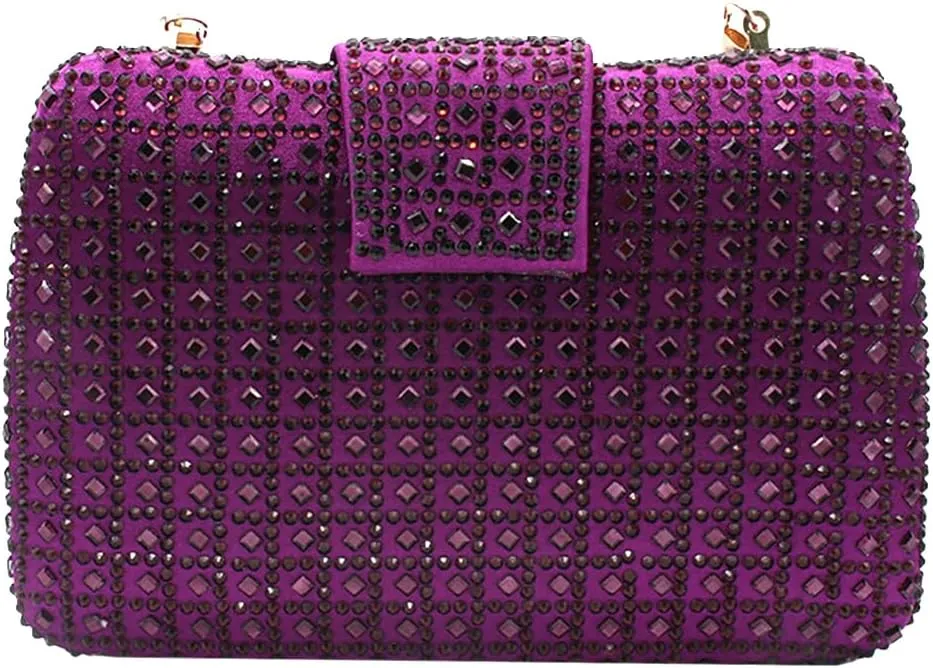 UMREN Sparkly Rhinestone Evening Clutch Purses for Women Crystal Clutch Diamond Handbag Wedding Party Shoulder Crossbody Bag