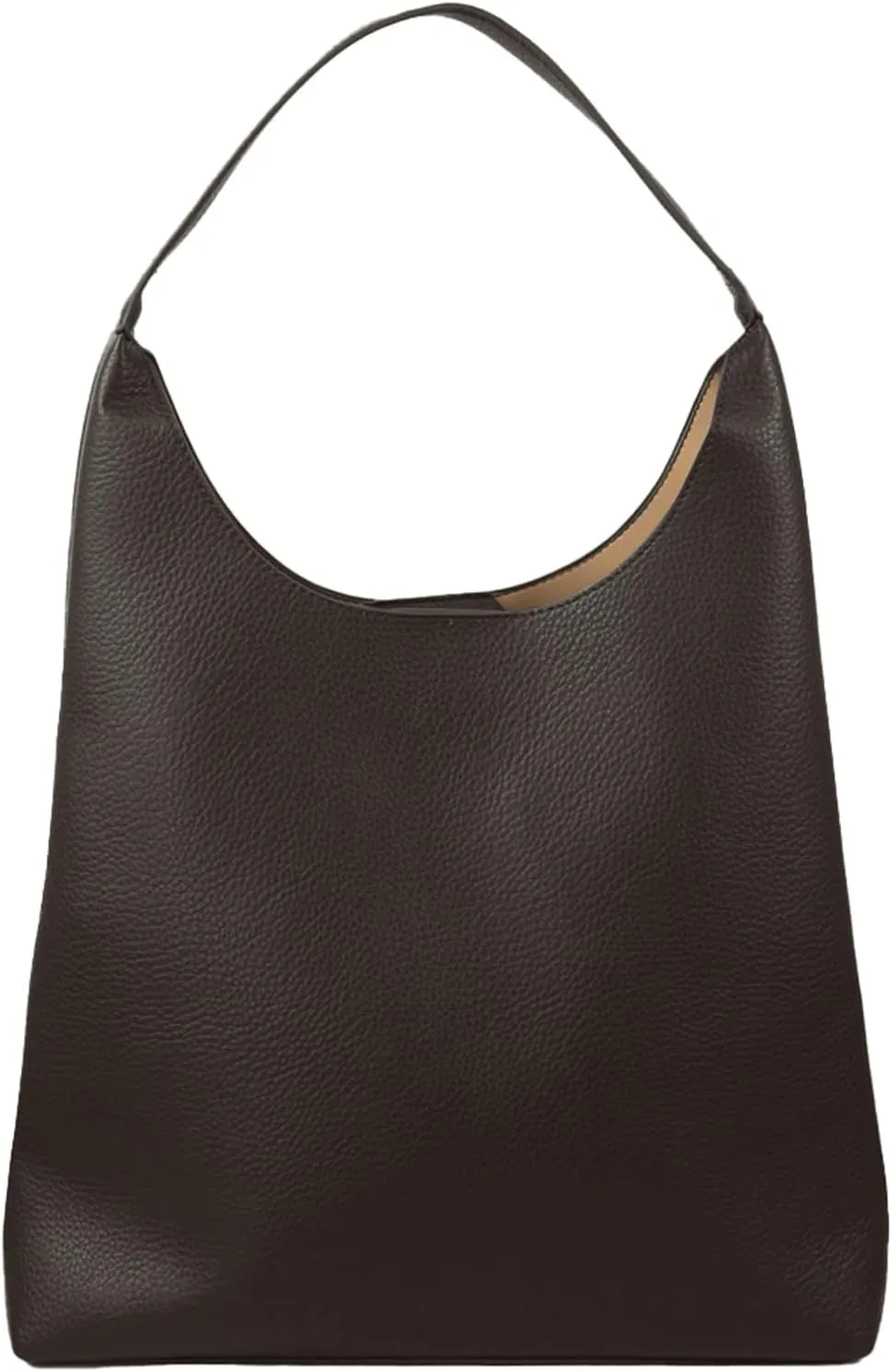 Vegan Leather Tote 2025 Fall Winter Large Shoulder Bag Minimalist Retro Bucket Work Commute Texture Litchi Grain Handbag