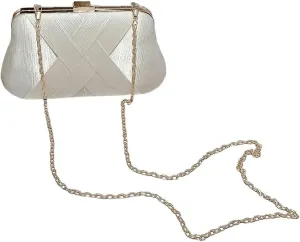 Verdusa Women's Metallic Evening Handbag Glitter Clutch Purse Party Bag