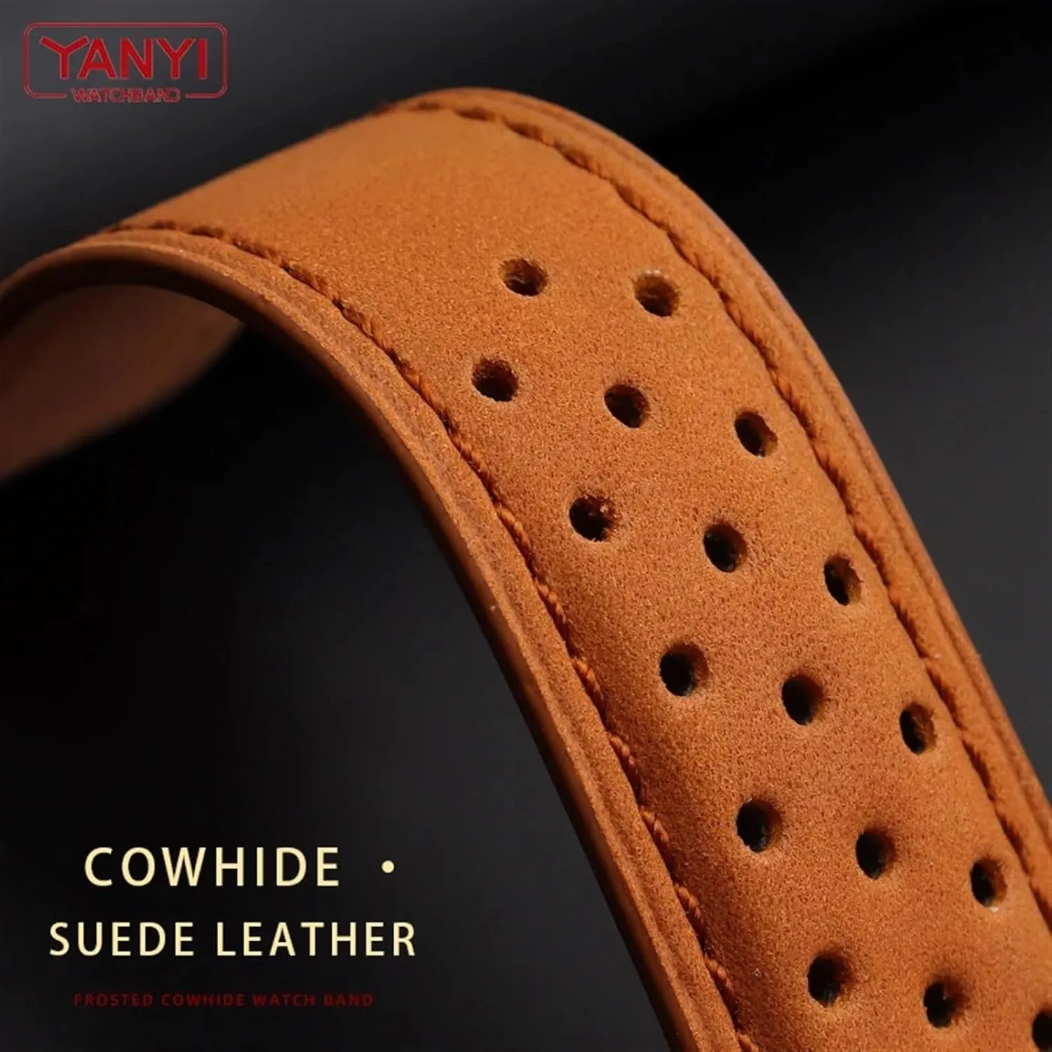 Watchband 22mm Genuine leather bracelet watch strap mens wristwatches band fold buckle Nubuck watchbands wristband accessories
