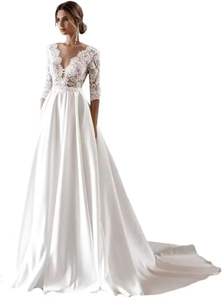 Wedding Dresses for Bride 2025 Lace Mermaid Sleeveless Beach Bohe Wedding Gowns