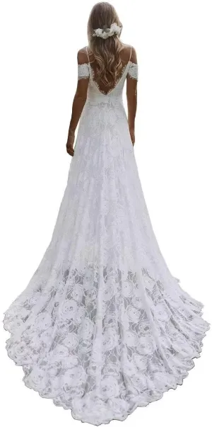 Wedding Dresses for Bride 2025 Lace Mermaid Sleeveless Beach Bohe Wedding Gowns