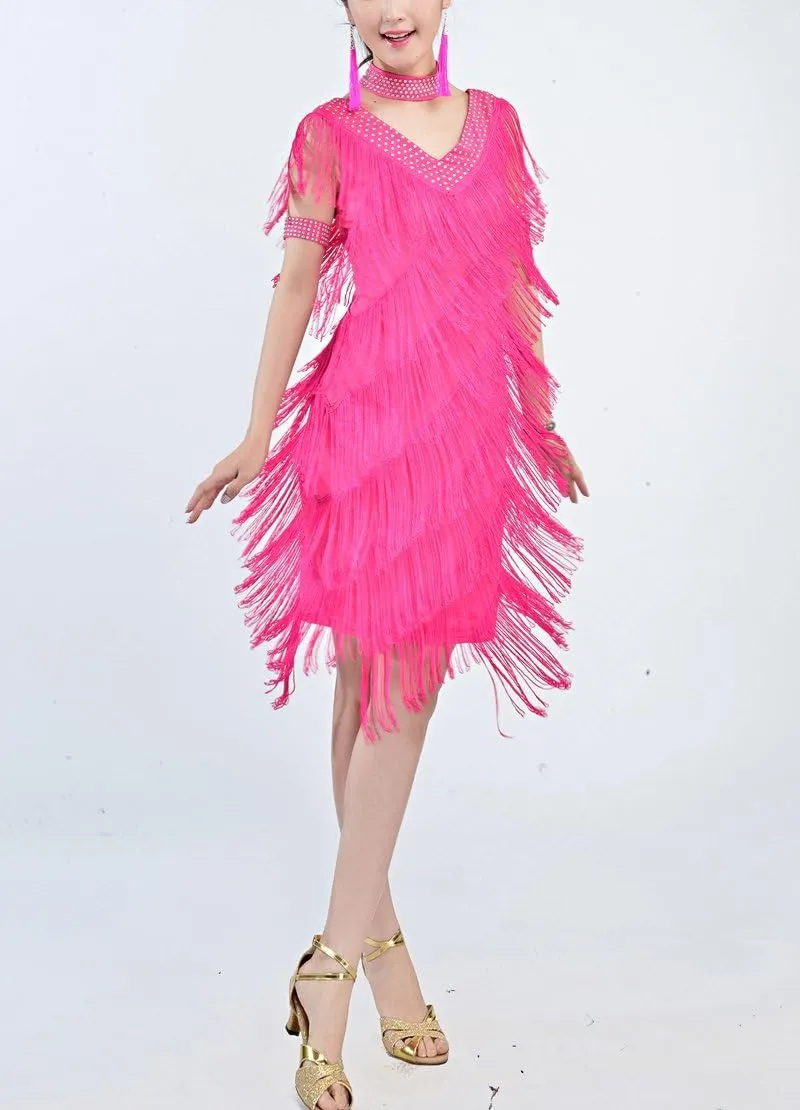 Whitewed 20's Great Gatsby Style Beaded Vintage Halloween Party Clothes Dresses