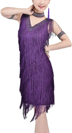 Whitewed 20's Great Gatsby Style Beaded Vintage Halloween Party Clothes Dresses