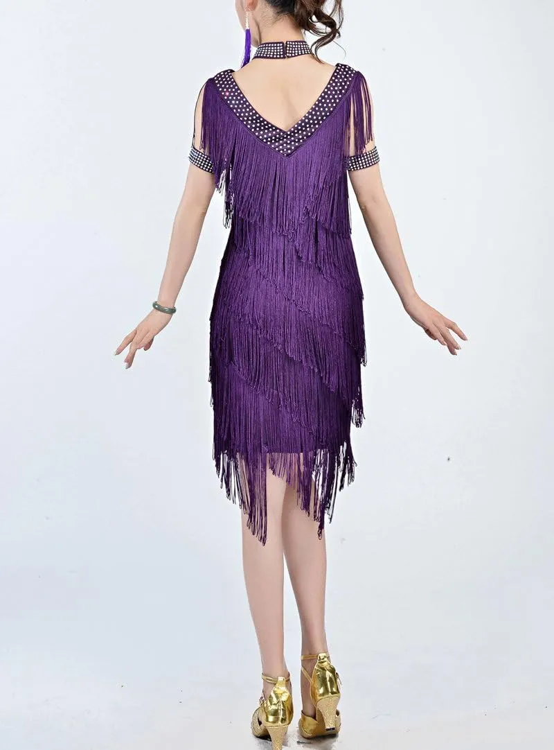 Whitewed 20's Great Gatsby Style Beaded Vintage Halloween Party Clothes Dresses