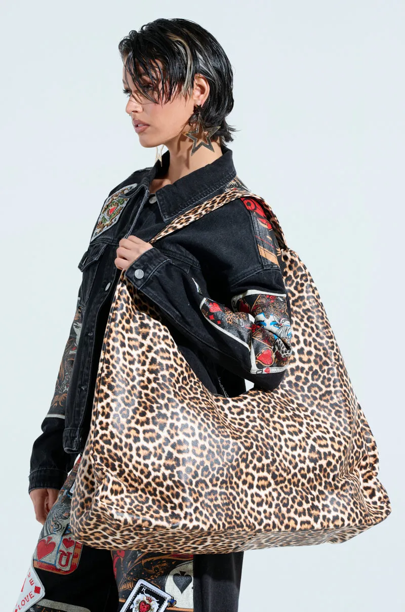 WILD ONE PU OVERSIZED TOTE