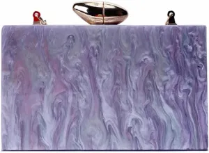 Women Acrylic Marble Handbag Shoulder Bag for Formal, Wedding, Party