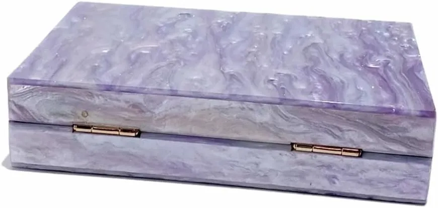 Women Acrylic Marble Handbag Shoulder Bag for Formal, Wedding, Party