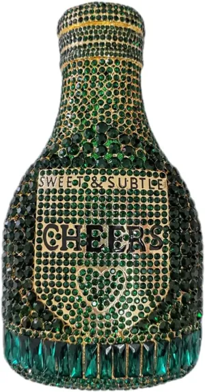 Women Champagne Bottle Rhinestone Clutch Unique Evening Bag Crystal Dinner Handbag Bride Purse for Party Cocktail