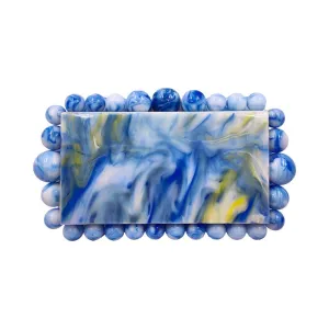 Women Clear Acrylic Box Evening Clutch Bags For Wedding Party Luxury Gold Foil Beads Purses And Handbags