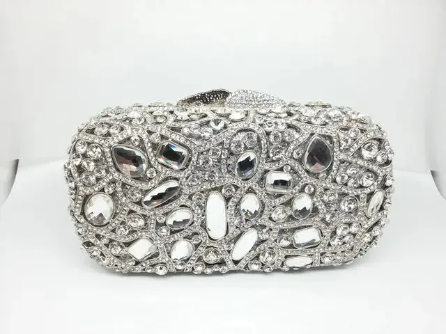 Women Crystal Evening Purses and Handbags Ladies Gala Dinner Handbags Wedding Clutch