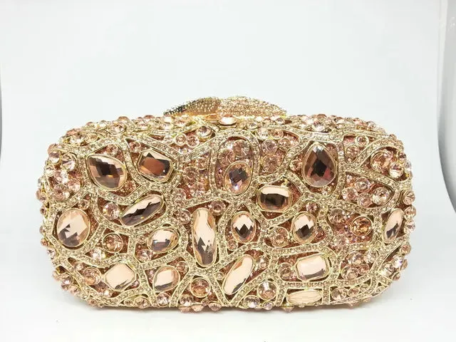 Women Crystal Evening Purses and Handbags Ladies Gala Dinner Handbags Wedding Clutch