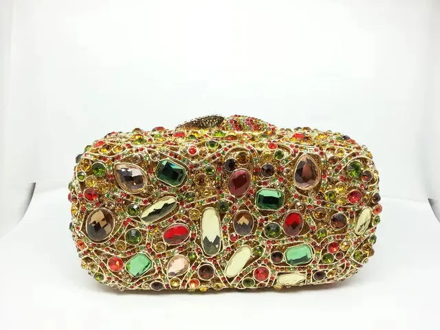 Women Crystal Evening Purses and Handbags Ladies Gala Dinner Handbags Wedding Clutch