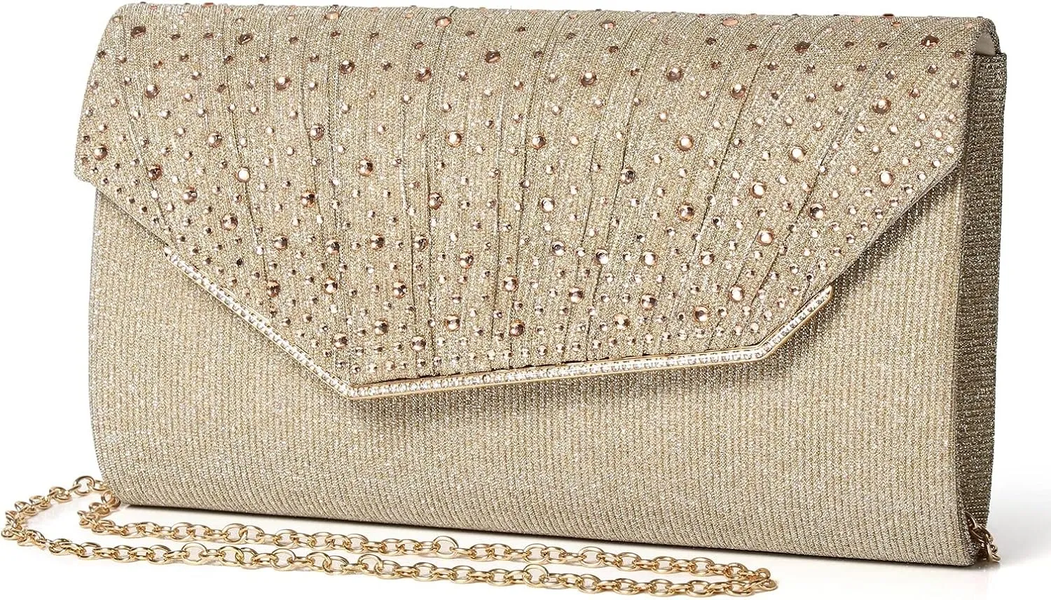 Women Evening Bags Glitter Sequins Clutch Purses for Women Shiny Envelope Handbag Formal Wedding Party Prom Purse