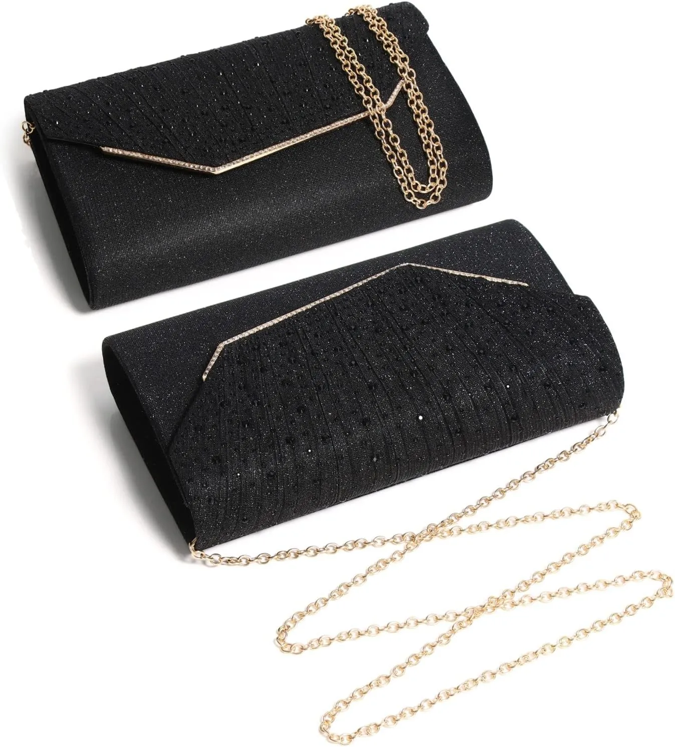 Women Evening Bags Glitter Sequins Clutch Purses for Women Shiny Envelope Handbag Formal Wedding Party Prom Purse