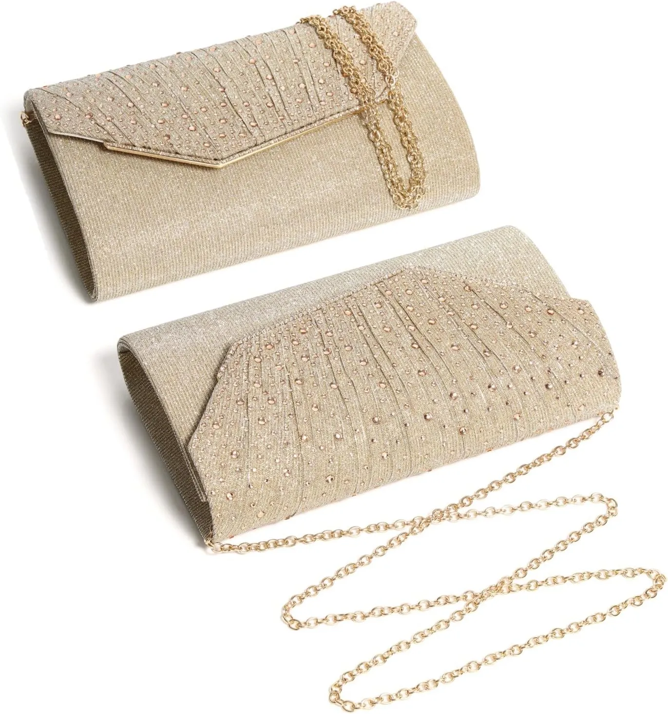 Women Evening Bags Glitter Sequins Clutch Purses for Women Shiny Envelope Handbag Formal Wedding Party Prom Purse