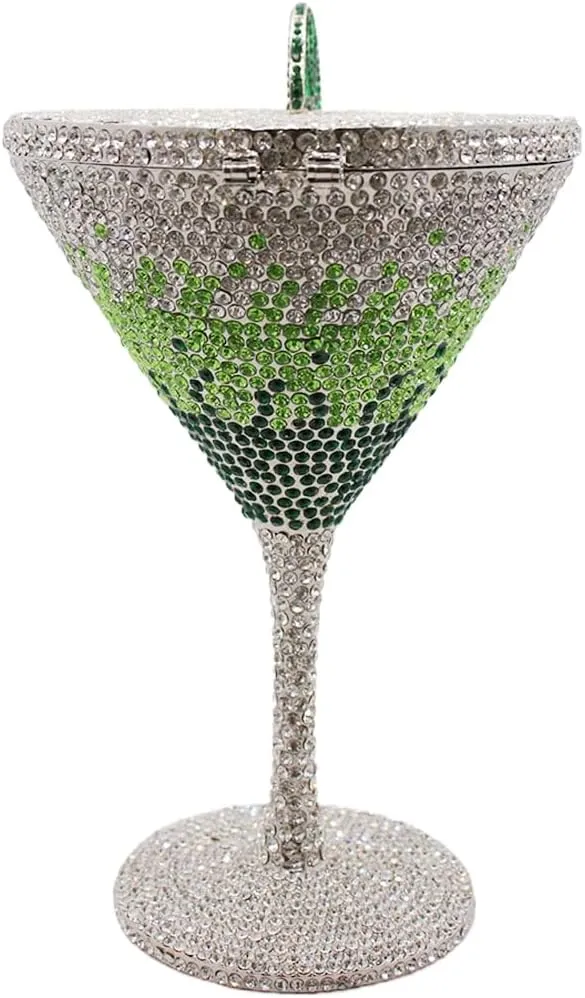 Women Goblet Rhinestone Evening Bag Cocktail Cup Diamond Clutch Funny Crystal Prom Handbag Wedding Purse for Party
