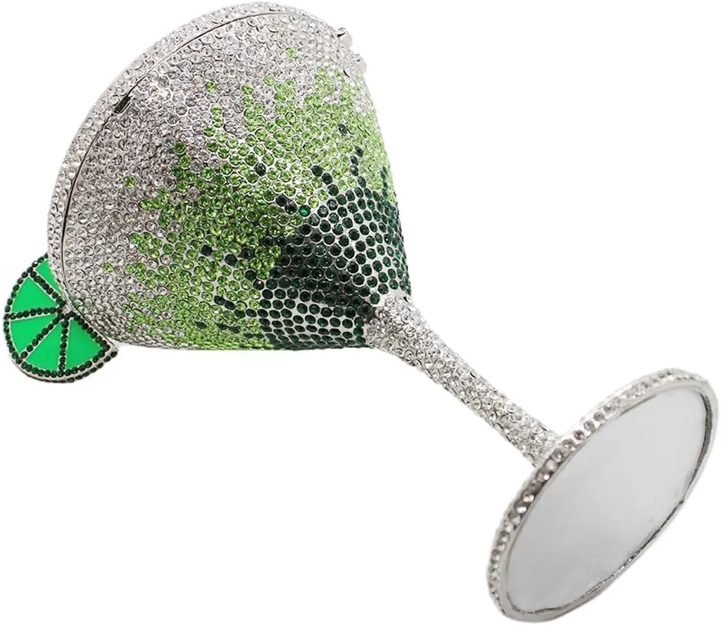 Women Goblet Rhinestone Evening Bag Cocktail Cup Diamond Clutch Funny Crystal Prom Handbag Wedding Purse for Party
