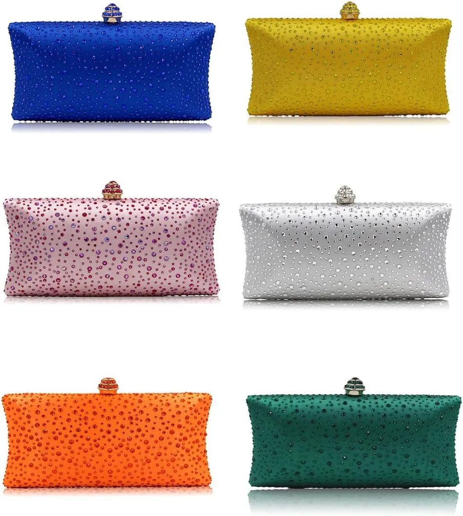 Women Handbags Rhinestone Party Prom Wedding Bride Evening Bags Crystal Party Clutches Bag